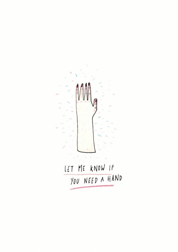 need a hand let me know Thinking of you Card 27468 created by Jenni Clowes