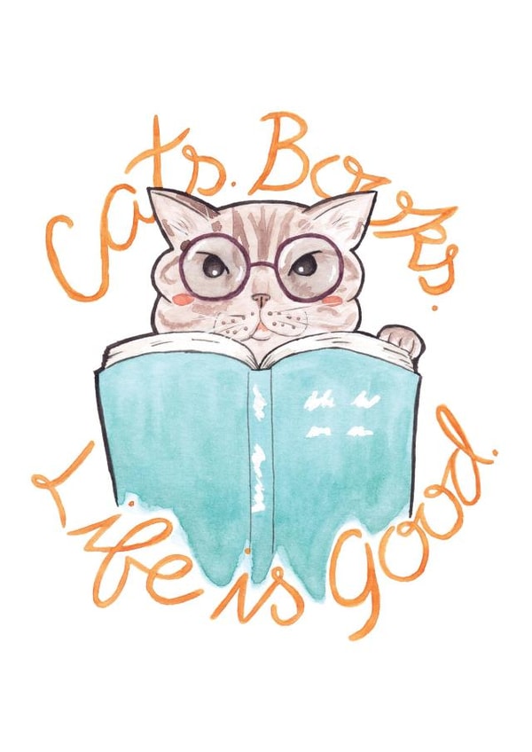 cat book Just because... Card 5438 created by A Rose Cast