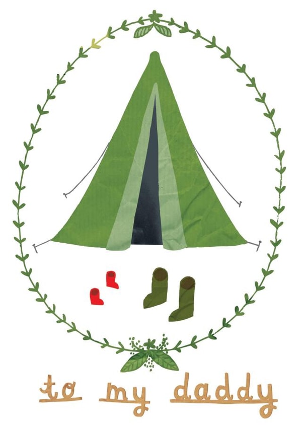 daddy camping Father's Day Card 27691 created by Nic Farrell