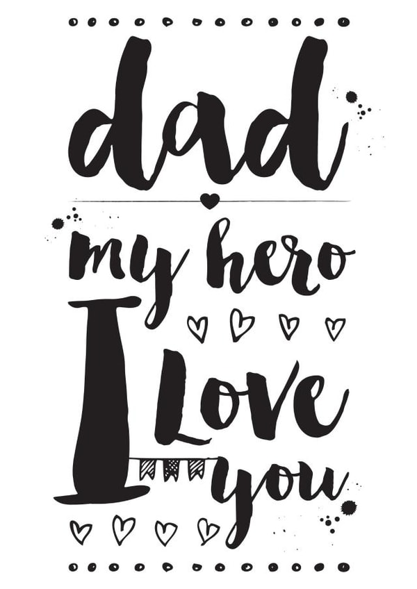 dad daddy Father's Day Card 27711 created by Lubelu London