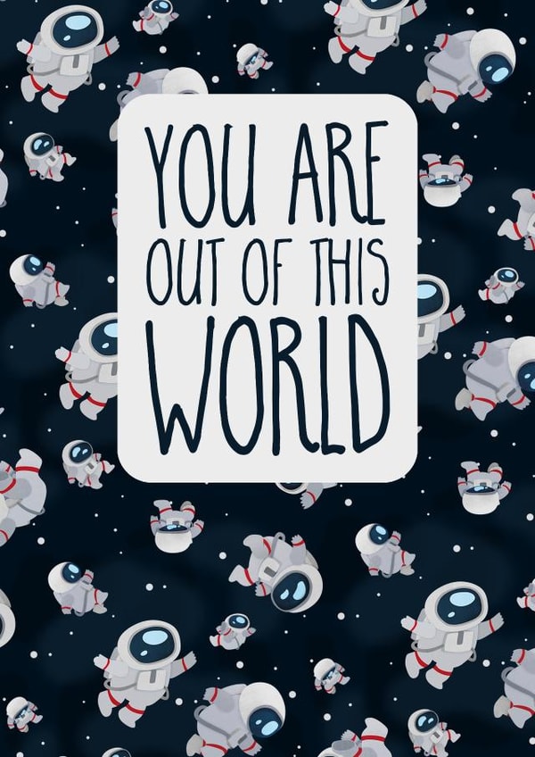 space astronaut Anniversary Card 1849 created by Claire Stamper