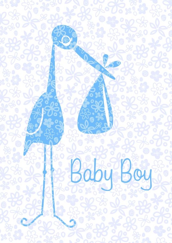 BABY BOY New Baby Card 2689 created by Leah Roberts