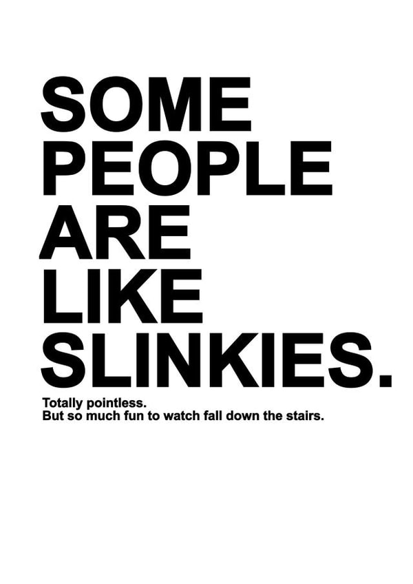 slinky slinkies Humour Card 5628 created by Redrakoon