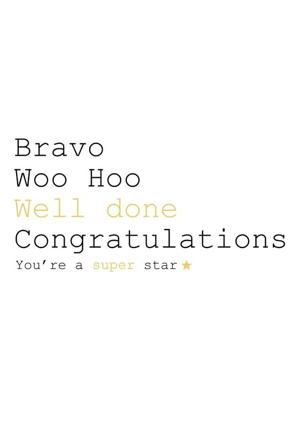 BRAVO CLEVER Congratulations Card 2783 created by Always Sparkle