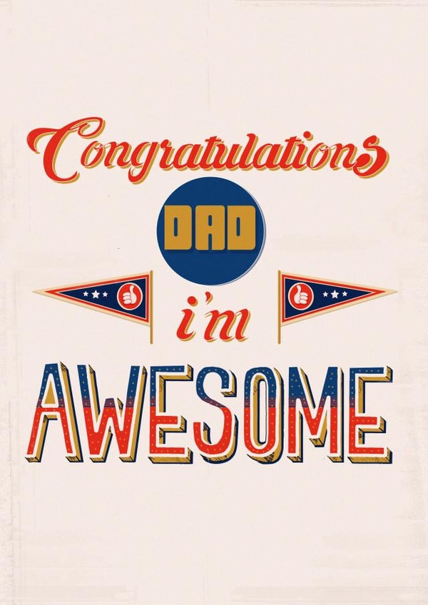 congratulations Dad Father's Day Card 27940 created by Gillian Maher