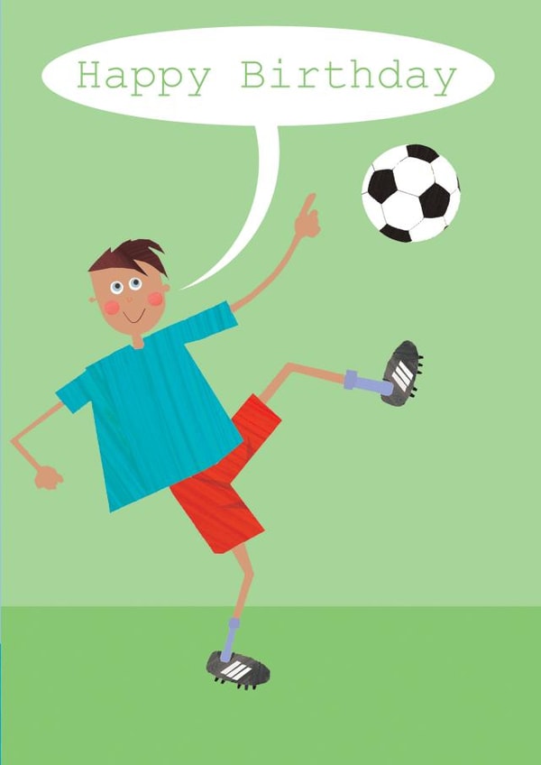 birthday card, happy birthday, football, cute and funny created by Kali Stileman