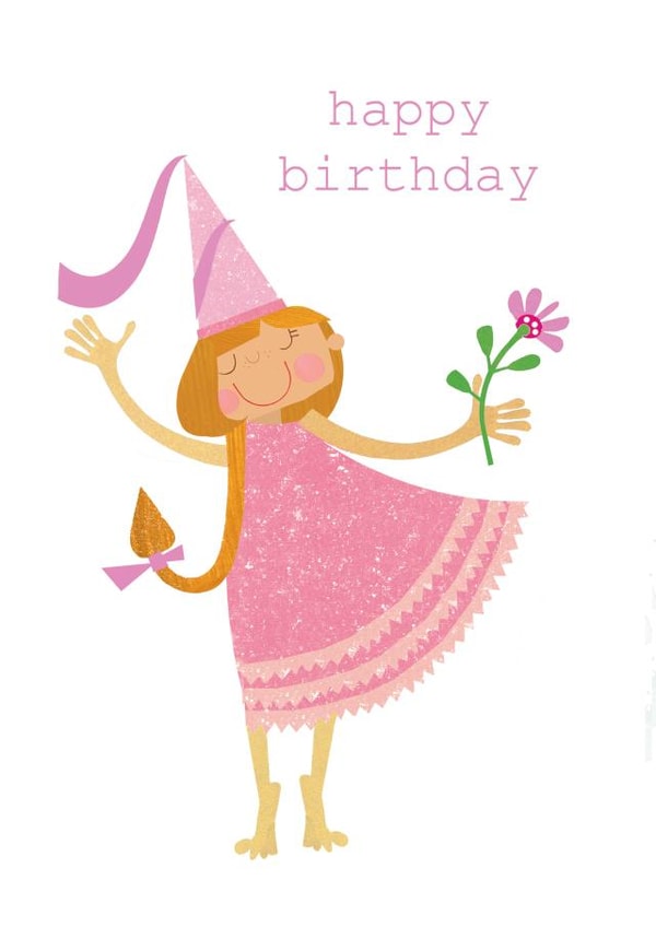 birthday card, happy birthday, princess, pretty and traditional created by Kali Stileman