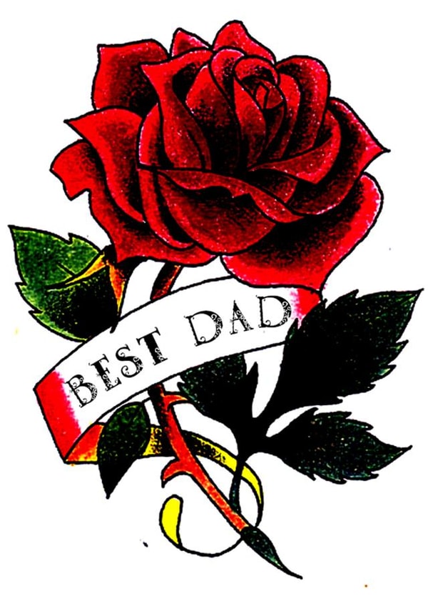 daddy flower Father's Day Card 24813 created by JF Studio