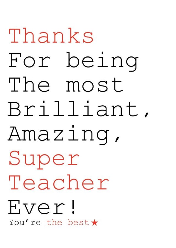 best ever Thank You Card 2787 created by Always Sparkle