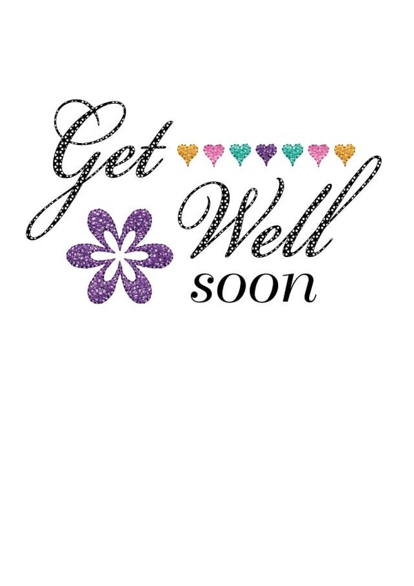 Get well flower Get Well Card 5820 created by Gellie Design