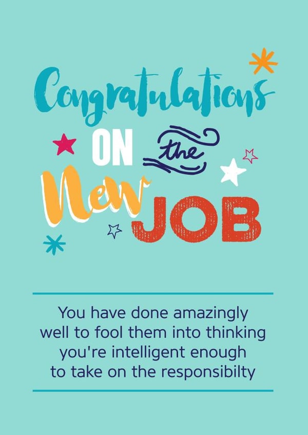 newjob congratulations New Job Card 5059 created by Silly Prints