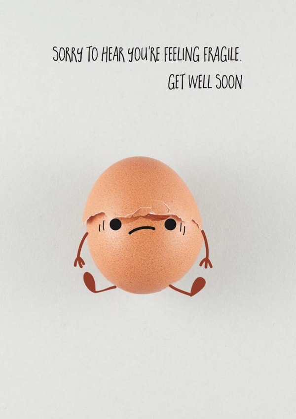 fragile getwellsoon Get Well Card 5775 created by Yippea