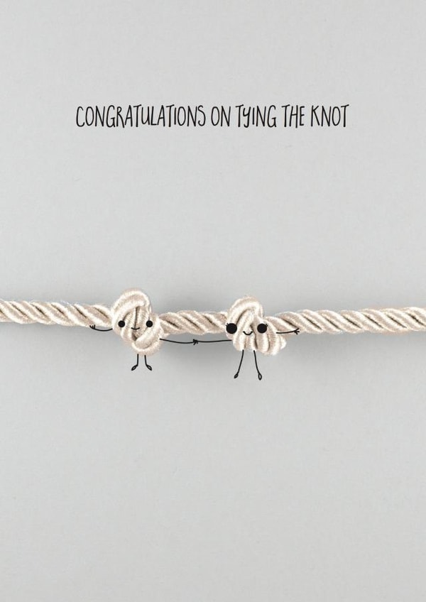 Cute Knot Pun Wedding Card - Congratulations On Tying The Knot created by Yippea