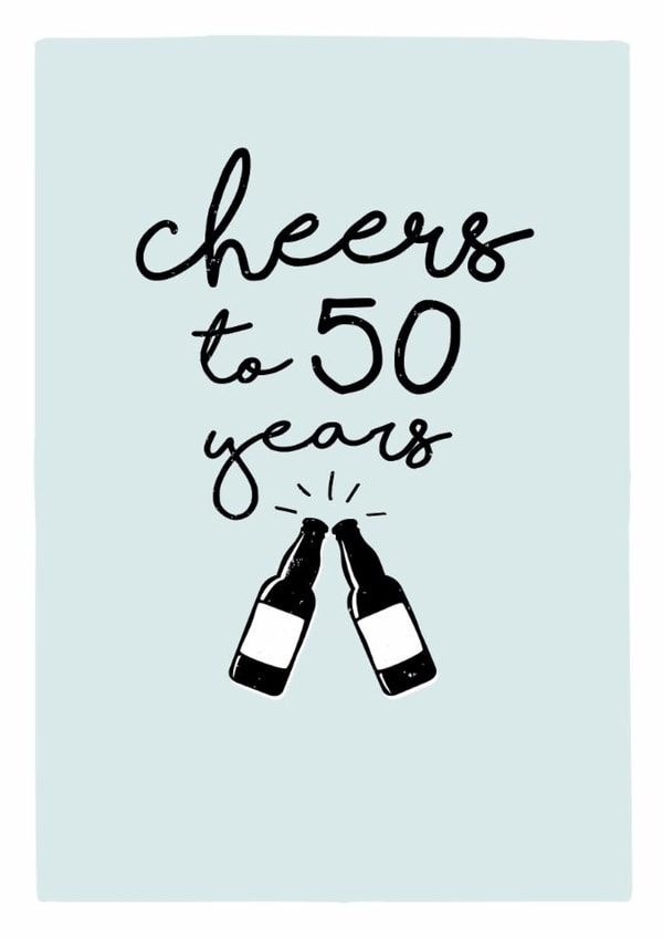 cheers to 50 years - Beer Happy Birthday Card created by Prairie Chick Prints