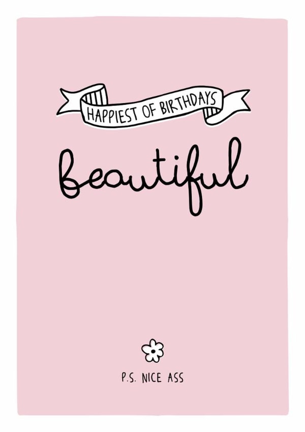 happiest of birthdays beautiful - Cute birthday card for her created by Prairie Chick Prints