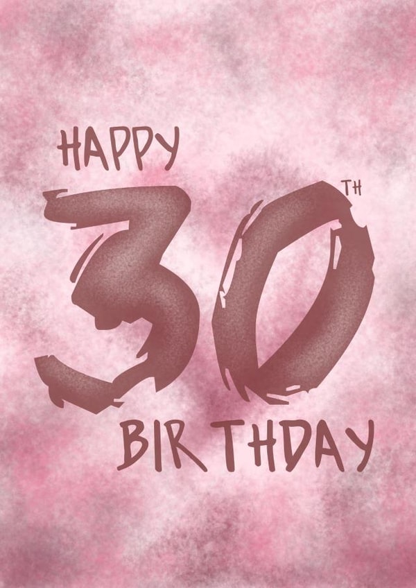 30 thirty Birthday Card 25932 created by andersonartstudio