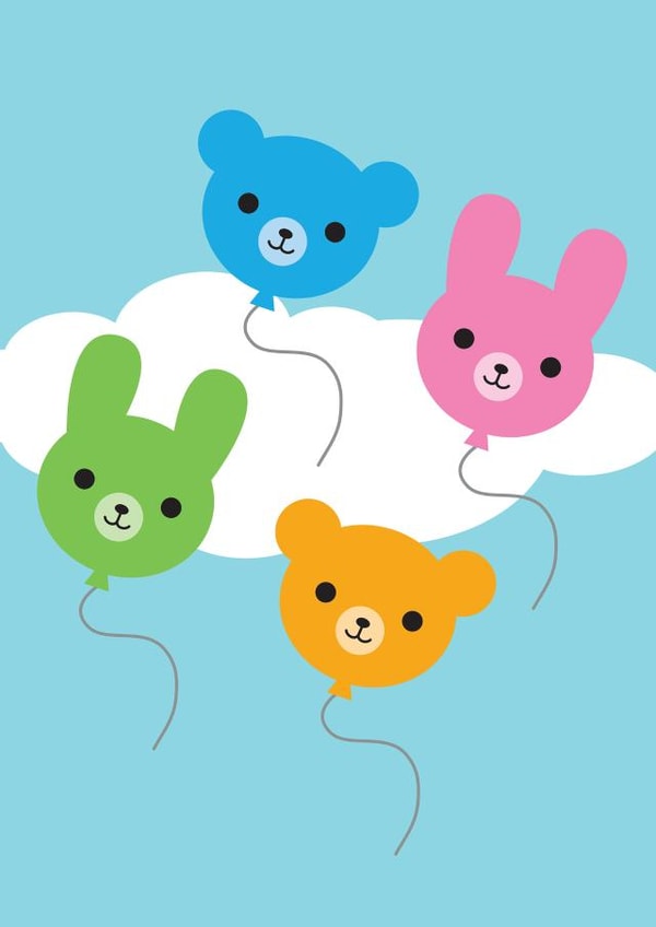 balloons clouds Birthday Card 28343 created by Asking For Trouble