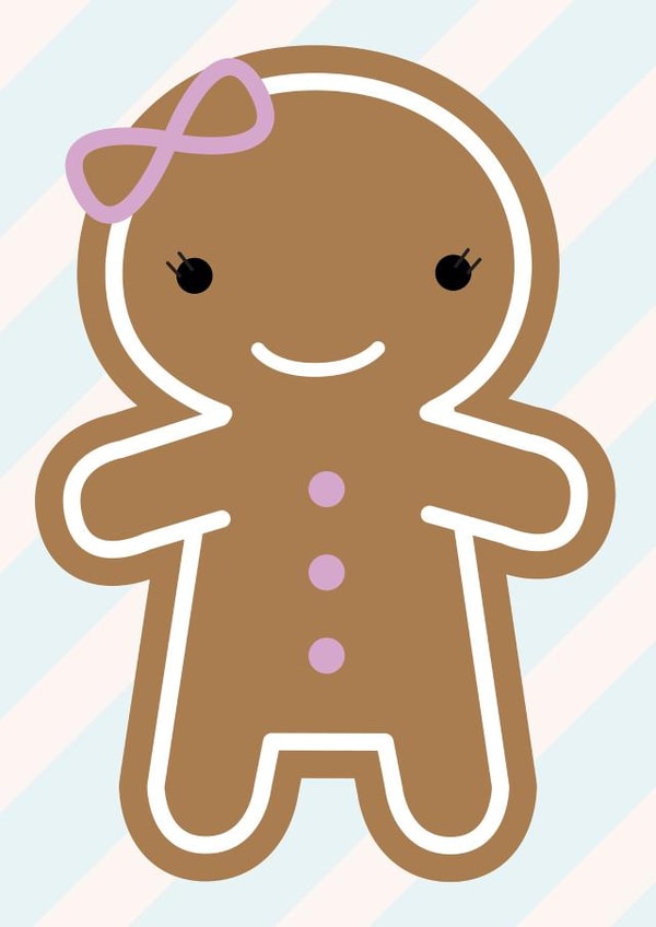 gingerbread girl Birthday Card 28344 created by Asking For Trouble