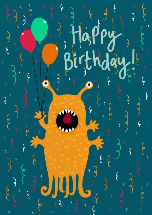 birthday alien Birthday Card 6117 created by Hannah Stevens