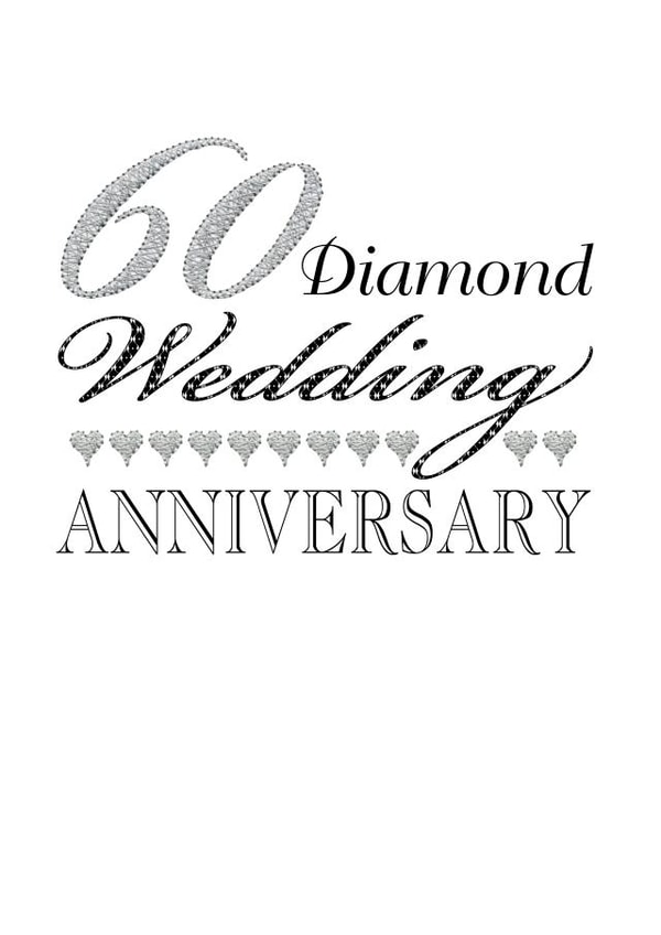 diamond anniversary heart Anniversary Card 5828 created by Gellie Design