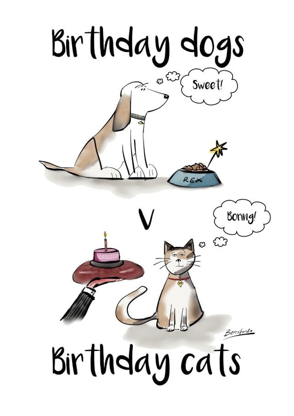 cats dogs Birthday Card 28289 created by Beresfordo