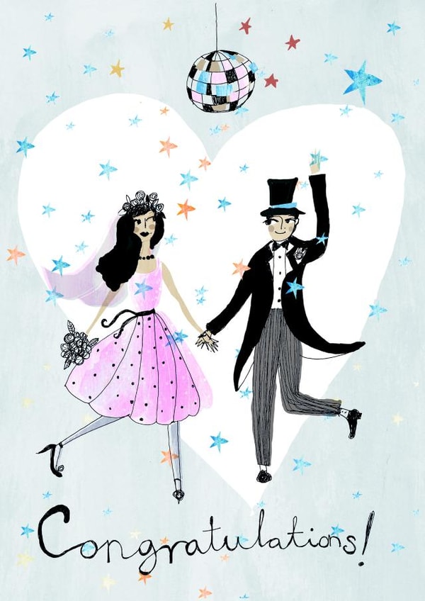 Congratulations - Disco Wedding Card created by Susse Linton