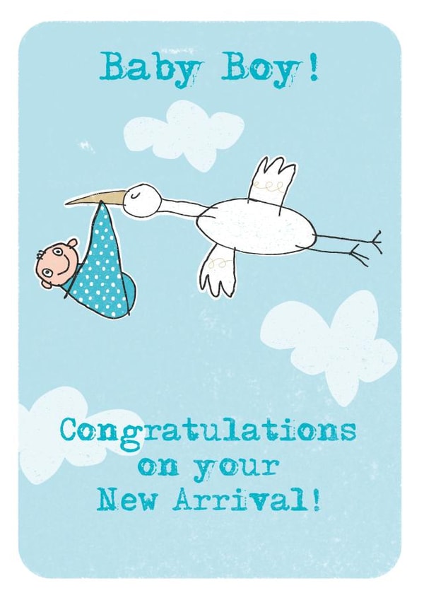 Baby Boy New Baby Card 6175 created by Bird Blue Creative