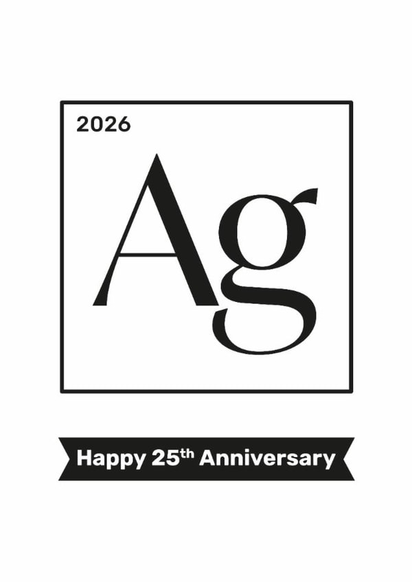 Geeky 25th Anniversary Card - Silver - 2026 created by Cookie Design