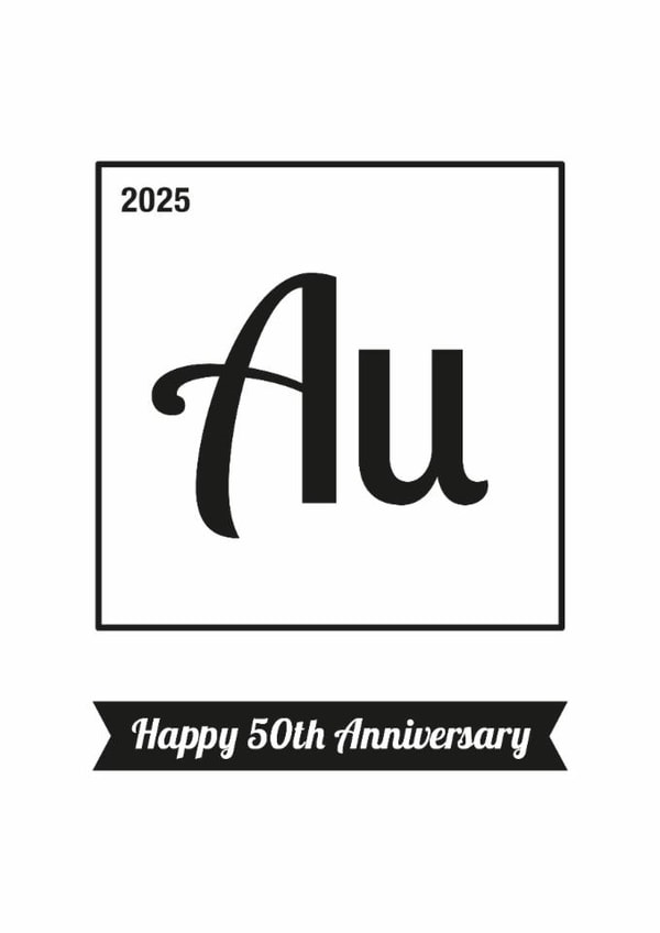 Geeky Golden Anniversary Card - 50 Years - Happy 50th Anniversary - 2025 created by Cookie Design
