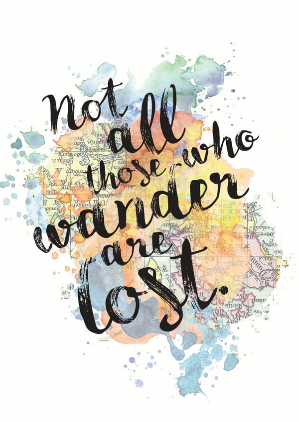 travel bon Just because Card 5452 created by Bookishly