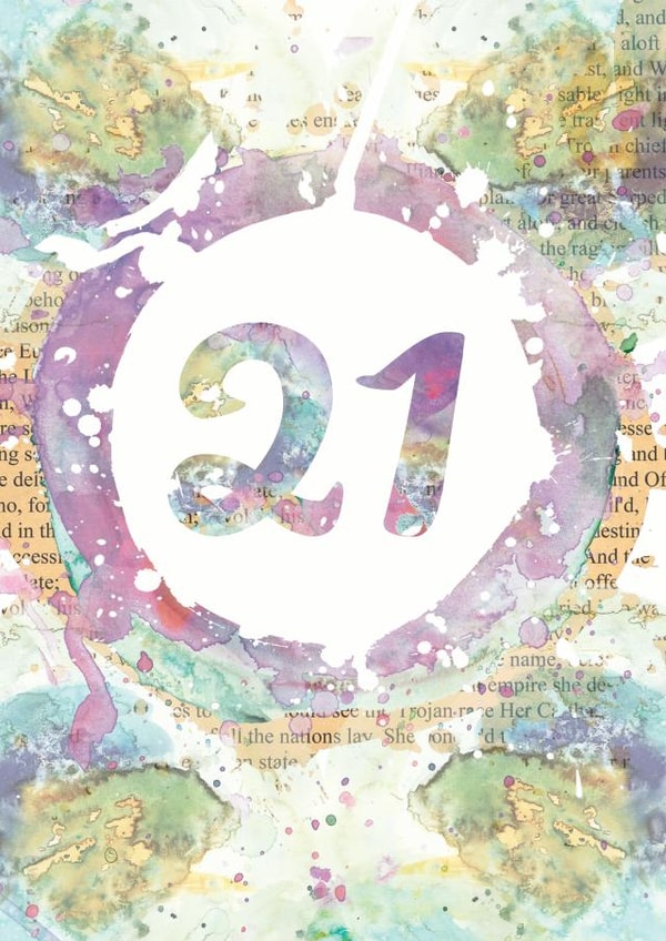 birthday 21 Birthday Card 5454 created by Bookishly