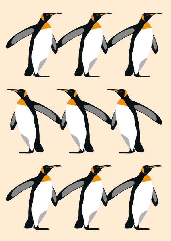 Penguin Male Just because... Card 28537 created by 1790 Cards