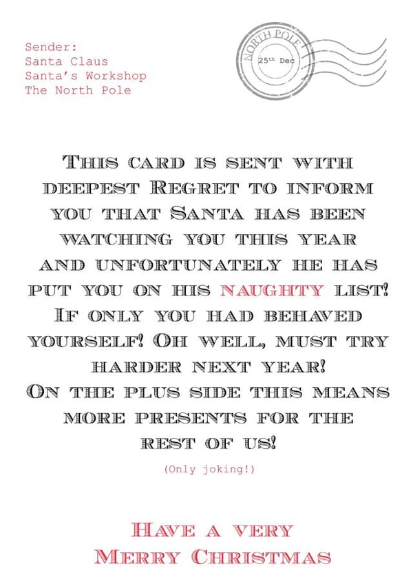 typography funny Christmas Card 25643 created by Always Sparkle
