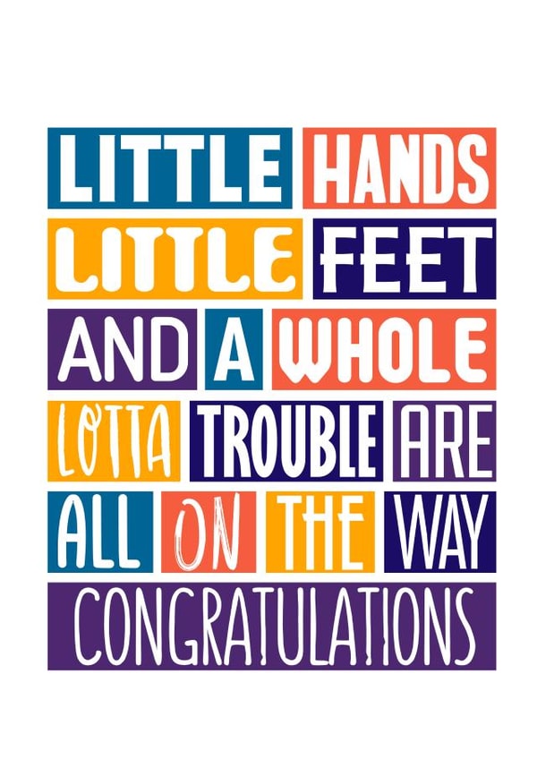 Cute New Baby Card For Twins created by SixElevenCreations