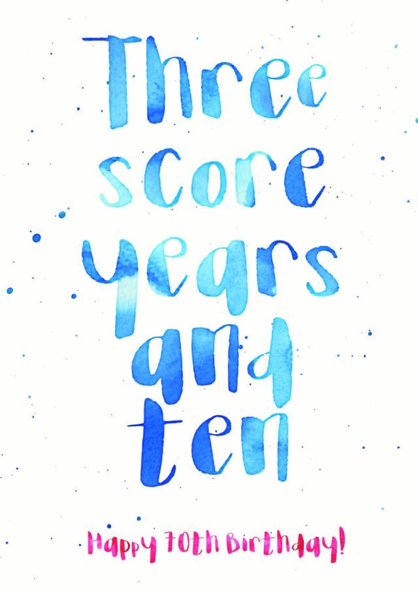 70th seventy Birthday Card 3762 created by Wink Design - Michelle Roberts