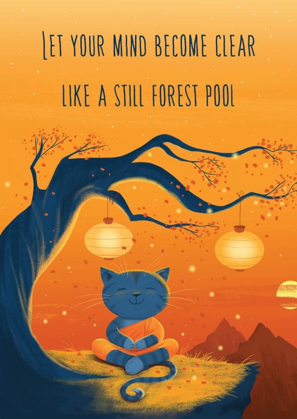 zen tranquil Just because Card 2458 created by Louise Gardner