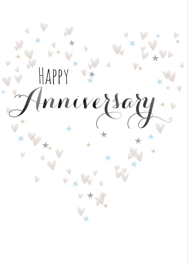 Classic Anniversary Card - Hearts - Happy Anniversary created by Claire Giles