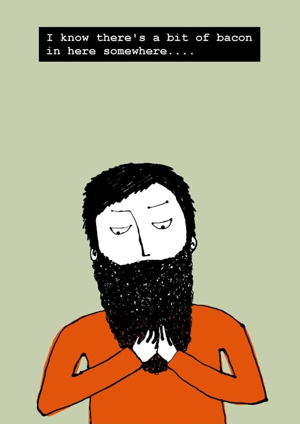 man beard Humour Card 5179 created by Corrina Rothwell