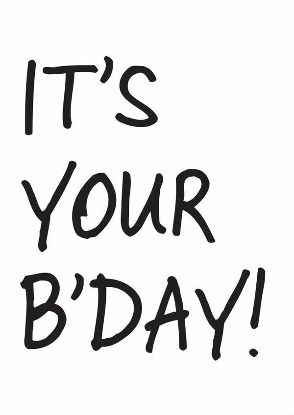 birthday typography Birthday Card 28673 created by So Yeah Stuff