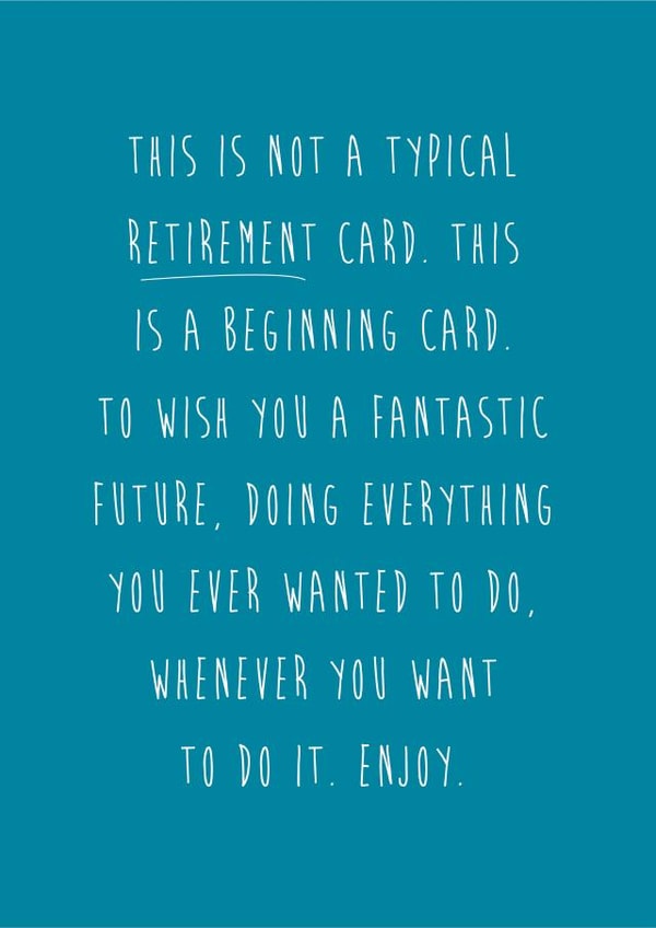 Not A Typical Retirement Card created by Coulson Macleod
