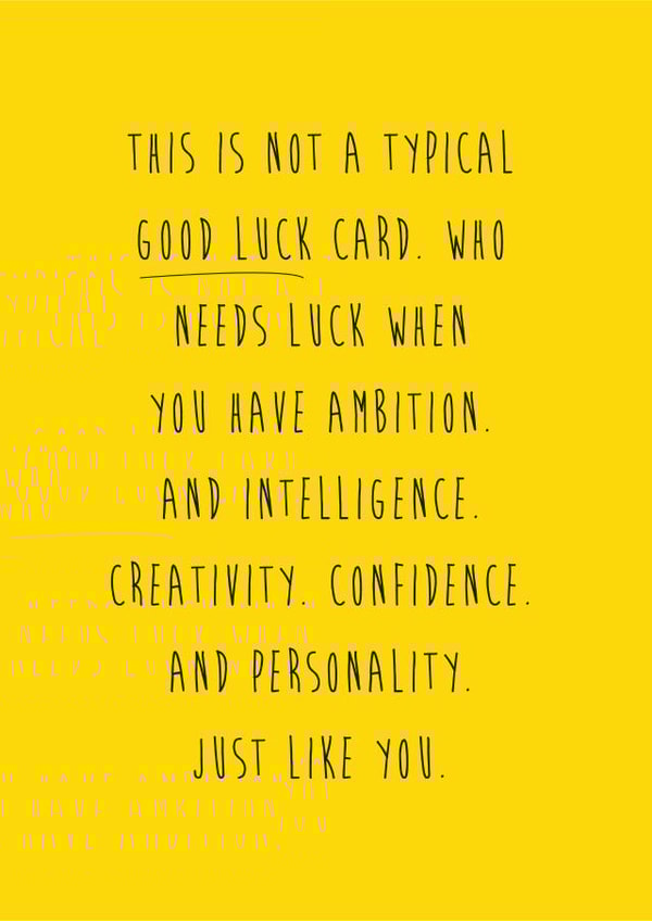 goodluck allthebest Good Luck Card 3959 created by Coulson Macleod