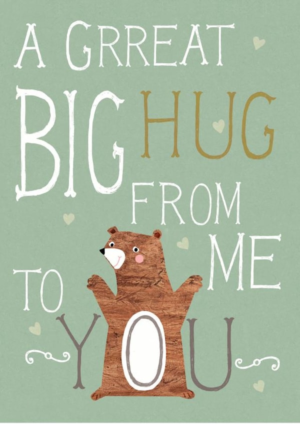 friend hug Thinking of you Card 6424 created by Louise Anglicas