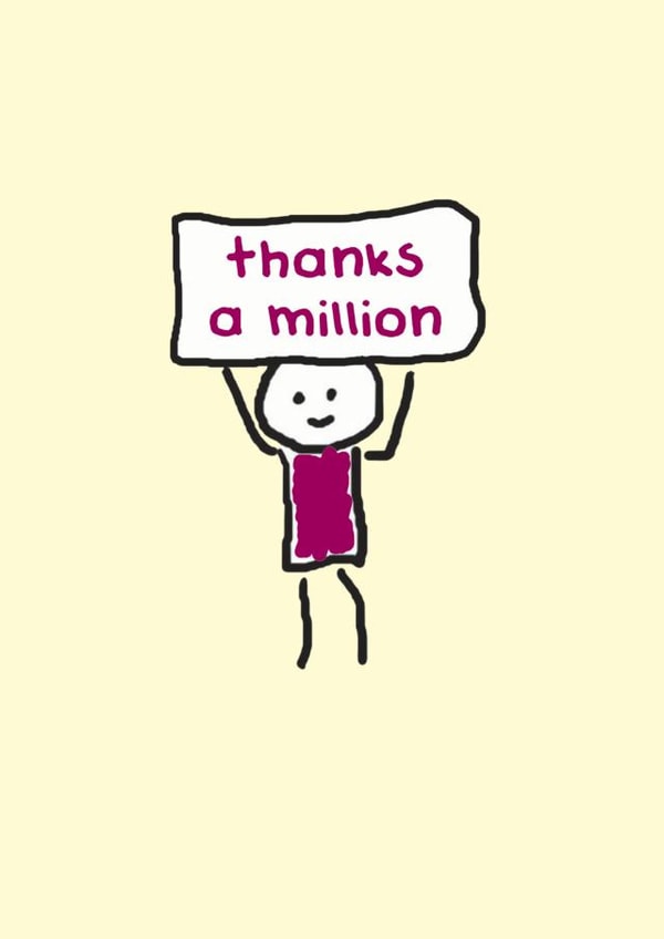 thanks thankyou Thank You Card 6470 created by Redback Cards