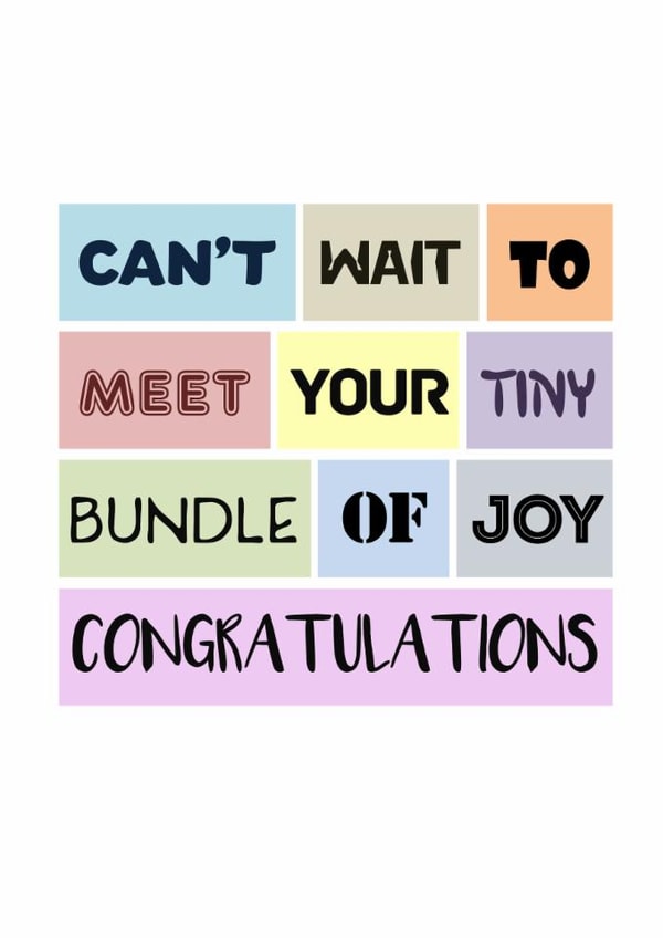 Sweet New Baby Card - Congratulations - Bundle Of Joy created by SixElevenCreations