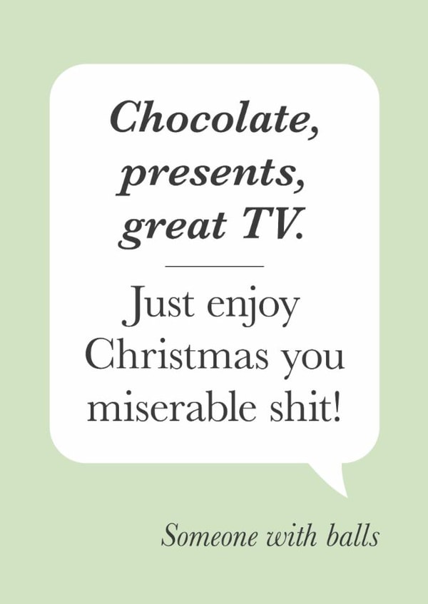 Send your grumpy friend this funny Christmas card - Grinch - Hates Christmas created by Cookie Design