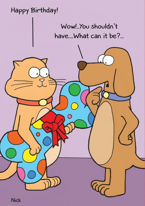 Funny cartoon Birthday Card 6759 created by Nick Hannaford-Hill