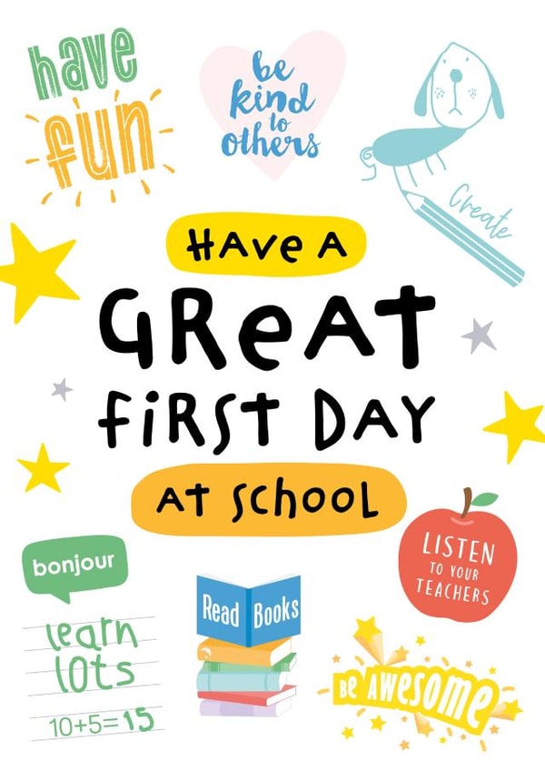 kids boys Good Luck Card 4041 created by Macie Dot Doodles