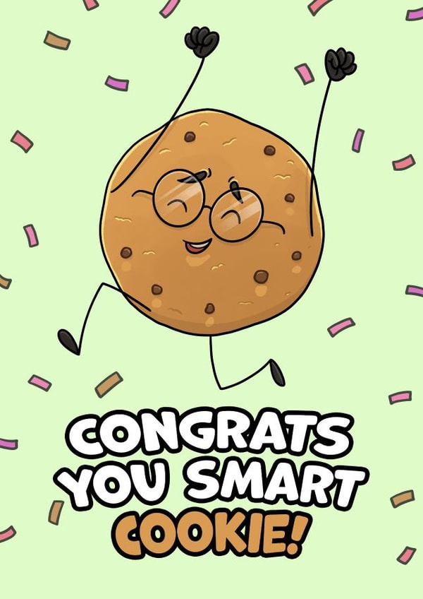 Smart cookie congratulations card created by Easel & Bear
