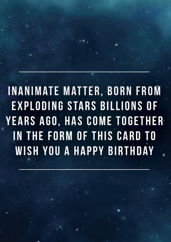 Space Universe Birthday Card 6822 created by Inspire Inc