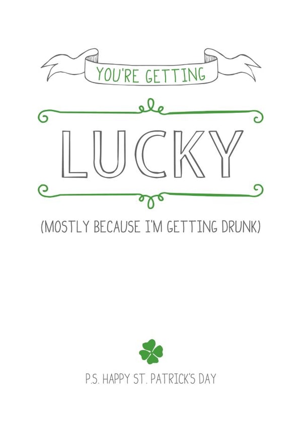 getting lucky Humour Card 4553 created by Prairie Chick Prints